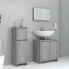 Image de vidaXL Ensemble de Meubles de Salle de Bain Armoire de Rangement de Lavabo Placard de Salle de Bain Armoire à Miroir 3 pcs 3143932