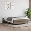 Image de 3144089 vidaXL Lit à sommier tapissier avec matelas Taupe 160x200 cm Tissu