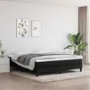 Image de 3144095 vidaXL Lit à sommier tapissier avec matelas Noir 180x200 cm Tissu
