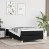 Image de VidaXL Lit à sommier tapissier avec matelas Noir 100x200 cm Tissu - Modèle 3144153