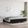 Image de VidaXL Lit à sommier tapissier avec matelas Noir 200x200 cm Tissu - Modèle 3144201