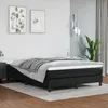 Image de 3144261 vidaXL Lit à sommier tapissier avec matelas Noir 140x200 cm Similicuir