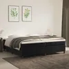 Image de 3144701 vidaXL Lit à sommier tapissier et matelas Noir 200x200 cm Velours