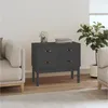 Image de 821741 vidaXL Armoire console Gris 90x40x78 cm Bois de pin solide