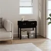 Image de vidaXL Table console Noir 765x40x75 cm Bois massif de pin 821753