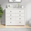 Image de 821770 vidaXL Armoire latérale Blanc 100x40x90 cm Bois de pin massif