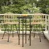 Image de vidaXL Lot de 2 Tabourets de Bar Chaise de Pub Siège de Terrasse Meuble de Bistrot Jardin Patio Extérieur Résine Tressée 319430