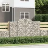 Image de vidaXL Paniers à gabions arqués 2 pcs 200x30x120/140 cm Fer galvanisé gabion cage de gabion panier de mur de gabion mur 3146131
