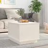 Image de vidaXL Table Basse Table dAppoint avec Compartiment Bout de Canapé Meuble de Rangement Salle de Séjour Moderne Blanc 813411