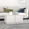 Image de 814420 vidaXL Table basse Blanc 80x50x40 cm Bois massif de pin