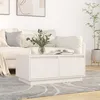 Image de 814440 vidaXL Table basse Blanc 80x50x35 cm Bois massif de pin