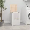 Image de vidaXL Boîte à linge Blanc 44x44x66 cm Bois massif de pin 823565