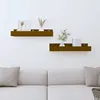 Image de 823587 vidaXL Étagères murales 2 pcs Marron miel 50x12x9cm Bois de pin massif