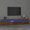 Image de vidaXL Meuble TV avec Lumières LED Centre de Divertissement Rangement Meuble Média Meuble de Salon Salle de Séjour Maison 3152727
