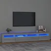 Image de vidaXL Meuble TV avec Lumières LED Centre de Divertissement Rangement Meuble Média Meuble de Salon Salle de Séjour Maison 3152728