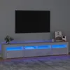 Image de vidaXL Meuble TV avec Lumières LED Centre de Divertissement Rangement Meuble Média Meuble de Salon Salle de Séjour Maison 3152733