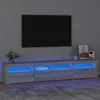 Image de vidaXL Meuble TV avec Lumières LED Centre de Divertissement Rangement Meuble Média Meuble de Salon Salle de Séjour Maison 3152736
