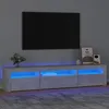 Image de vidaXL Meuble TV avec Lumières LED Centre de Divertissement Rangement Meuble Média Meuble de Salon Salle de Séjour Maison 3152741