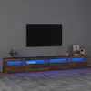 Image de vidaXL Meuble TV avec Lumières LED Centre de Divertissement Rangement Meuble Média Meuble de Salon Salle de Séjour Maison 3152751