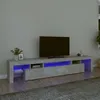Image de vidaXL Meuble TV avec Lumières LED Centre de Divertissement Rangement Meuble Média Meuble de Salon Salle de Séjour Maison 3152797