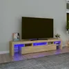 Image de vidaXL Meuble TV avec Lumières LED Centre de Divertissement Rangement Meuble Média Meuble de Salon Salle de Séjour Maison 3152812