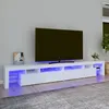 Image de vidaXL Meuble TV avec Lumières LED Centre de Divertissement Rangement Meuble Média Meuble de Salon Salle de Séjour Maison 3152818