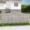 Image de vidaXL Panier de gabions arqué 400x30x160-180 cm Fer galvanisé 153408