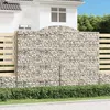 Image de vidaXL Panier de Gabions Arqué Mur de Soutènement Insonorisant Cage de Gabion Gabion pour Pierre Décoration de Jardin 153521
