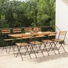 Image de vidaXL Chaises de bistrot pliantes 8 pcs Bois de teck solide et acier 3152111
