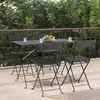 Image de vidaXL Chaises de bistrot pliantes 4 pcs Noir Résine tressée et acier 3152112
