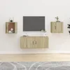 Image de 816647 vidaXL Meubles TV muraux 2 pcs Chêne sonoma 40x345x40 cm