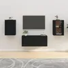 Image de 816659 vidaXL Meubles TV muraux 2 pcs Noir 40x345x60 cm