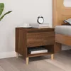 Image de vidaXL Table de chevet Chêne brun 50x46x50 cm Bois dingénierie 819546
