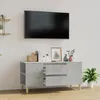 Image de vidaXL Meuble TV Gris béton 102x445x50 cm Bois dingénierie 819600