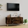 Image de vidaXL Meuble TV Chêne fumé 102x44 5x50 cm Bois dingénierie 819601