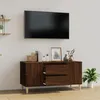 Image de vidaXL Meuble TV Chêne marron 102x445x50 cm Bois dingénierie 819603