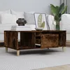 Image de vidaXL Table basse Chêne fumé 90x50x365 cm Bois dingénierie 821065
