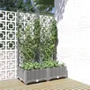 Image de vidaXL Jardinière avec treillis Gris clair 80x40x1215 cm PP 153271
