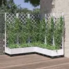 Image de vidaXL Jardinière avec treillis Blanc 120x120x1215 cm PP 153287