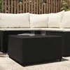 Image de vidaXL Table basse de jardin Carré Noir 50x50x30 cm Résine tressée mobilier de jardin table basse table basse 319857
