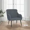 Image de 351437 vidaXL Fauteuil Gris foncé 63x76x80 cm Velours