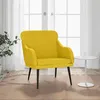 Image de vidaXL Fauteuil Jaune 63x76x80 cm Velours 351441