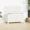 Image de vidaXL Boîte de rangement de jardin Blanc 115x49x60 cm Bois de pin 823837