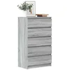 Image de vidaXL Commode Buffet avec 5 Tiroirs Armoire de Rangement Meuble de Salle de Séjour Chambre à Coucher Moderne Sonoma 823022