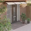 Image de vidaXL Auvent de Porte Marquise Solaire avec Support Abri Protection contre Pluie Banne Entrée Porte Patio Noir et 153578