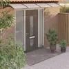 Image de vidaXL Auvent de Porte Marquise Solaire avec Support Abri Protection contre Pluie Banne Entrée Porte Patio Noir et 153591