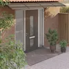 Image de vidaXL Auvent de Porte Marquise Solaire avec Support Abri Protection contre Pluie Banne Entrée Porte Patio Noir 350x75 153593