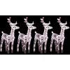 Image de vidaXL 4x Rennes de Noël Décoration de Noël Ornement de Vacances Décoration de Fête Ornement de Jardin Extérieur 160 LED 3154252