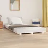 Image de vidaXL Cadre de Lit Lit Double avec Sommier à Lattes Lit Adulte Meuble de Chambre à Coucher Intérieur Blanc 90x190 cm 824589