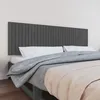 Image de vidaXL Tête de lit murale Gris 204x3x60 cm Bois massif de pin 824830